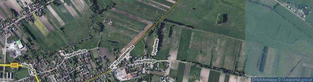 Zdjęcie satelitarne Topolowa ul.